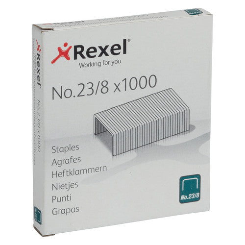 Rexel No. 23/8 Staples Box of 1000