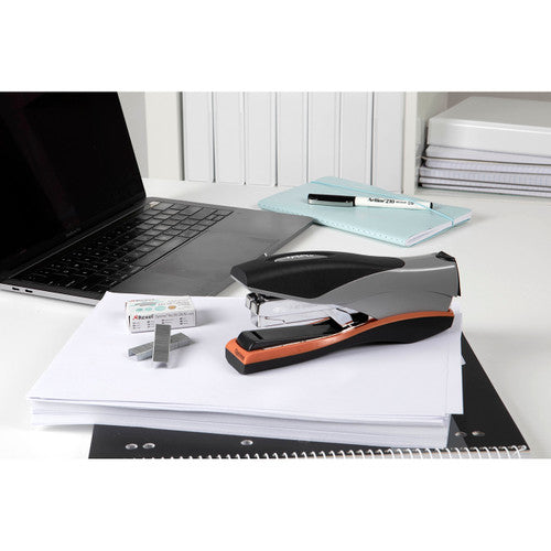 Rexel Optima 40 Low Force Stapler Orange Silver
