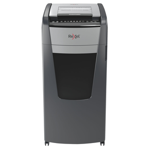 Rexel Optimum AutoFeed+ 600M cabinet shredder, front view
