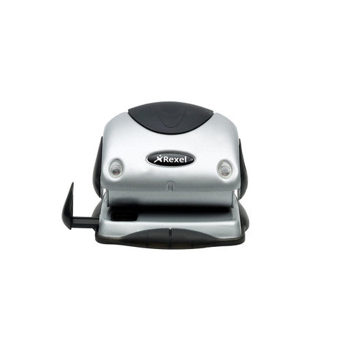 Rexel P215 2 Hole Punch 15 Sheet Silver and Black - image 1