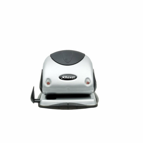 Rexel P225 2 Hole Punch 25 Sheet Silver Black