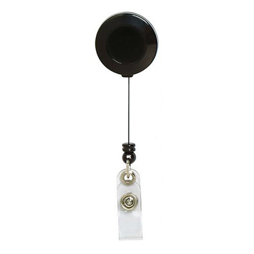 Rexel Retractable Card Holder with Strap and Nylon Cord Black