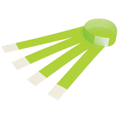 Rexel Serial Number Wristband Fluoro Green Pack of 100