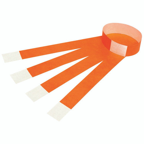 Rexel Serial Number Wristband Fluoro Orange Pack of 100