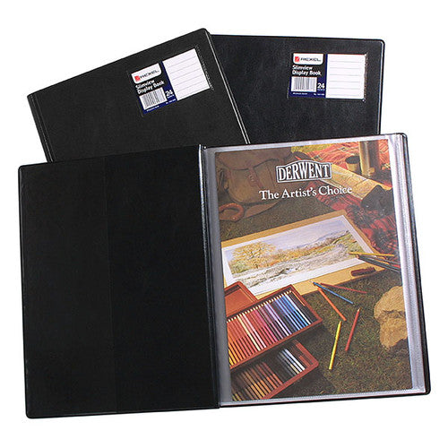 Rexel Slimview A4 Display Book Non-Refillable 24 Pocket Black
