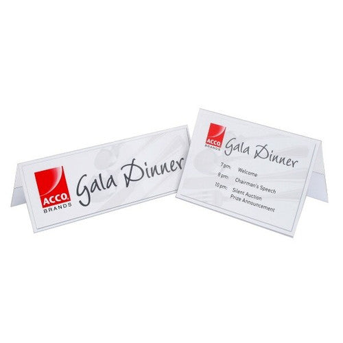 Rexel Small Name Plates 92 x 56mm Clear Box of 50
