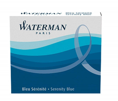 Waterman Fountain Pen Cartridges Flo Blue 6 Pack in Box