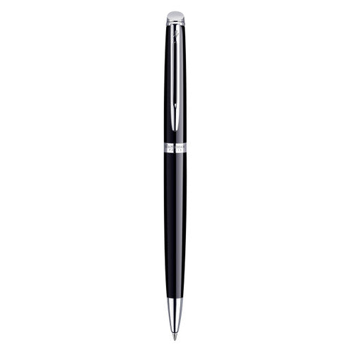Waterman Hemisphere Black Lacquer Chrome Trim Ballpoint Pen in Box