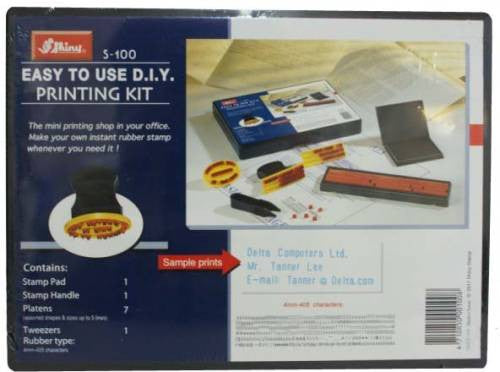 Staedtler Shiny Non Self-Inking Printing Kit 4mm Characters 5 Lines 9S100