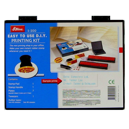 Staedtler Shiny Non Self-Inking Printing Kit 4mm + 5mm Characters 5 Lines 9S200