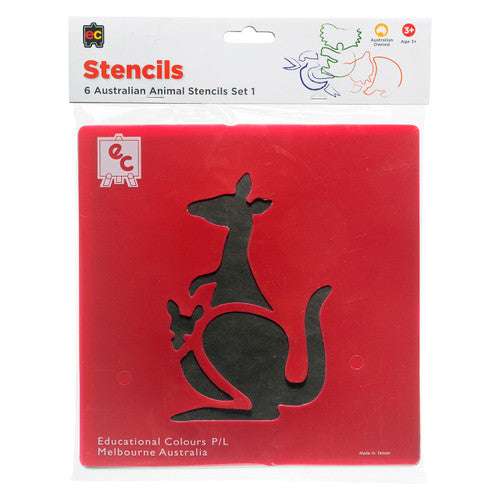 Educational Colours Australian Animals Stencil Series 1 Set of 6