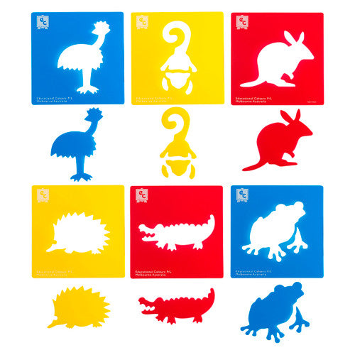 Educational Colours Australian Animals Stencil Series 2 Set of 6