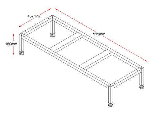 Rapidline Stand Only for Go 3 Lockers 305mm Silver
