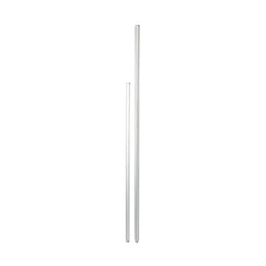 Rapidline Rapid Screen joining pole range in an anodised silver finish, slim upright round poles shown on a white background.