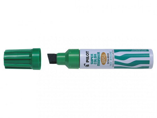 Pilot Super Colour Permanent Marker Chisel Jumbo Green Box of 12