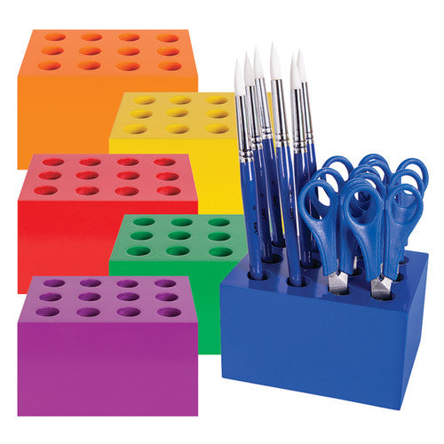 Creative School Supply Coloursorts Scissor Brush Block Assorted Set of 6