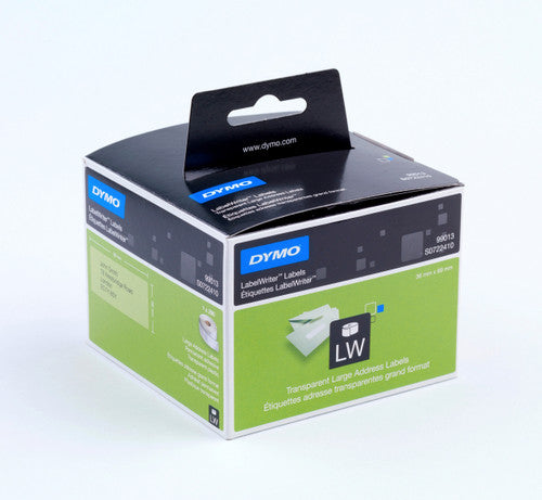 Dymo LabelWriter Clear Permanent Address Labels 89 x 36mm Roll 260