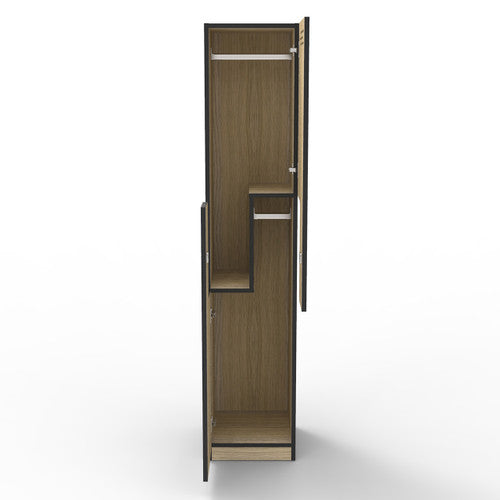 Rapidline Rapid Infinity Step Door Melamine Locker Natural Oak / Black