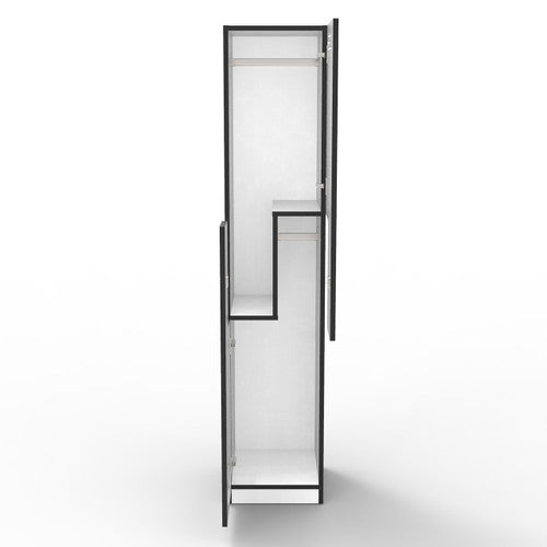 Rapidline Rapid Infinity Step Door Melamine Locker Natural White / Black