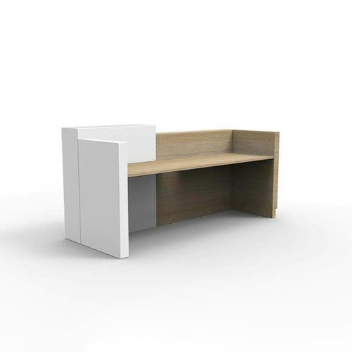 Rapidline Sempre Reception Counter 2400 x 950mm Natural Oak / White