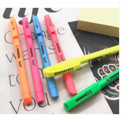 Stabilo Flash Highlighter Wallet of 4 Assorted Colours