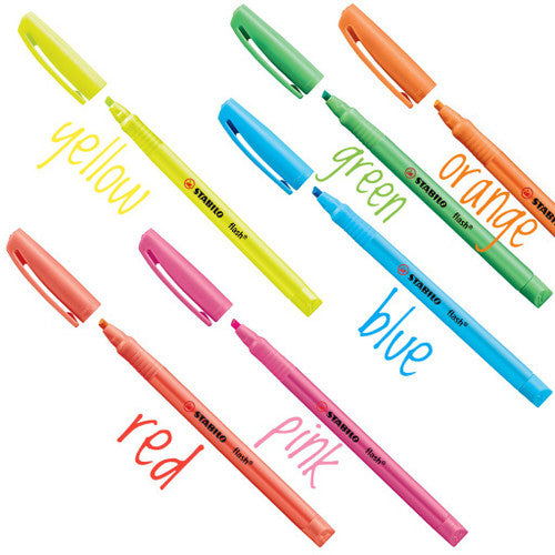 Stabilo Flash Highlighter Wallet of 4 Assorted Colours