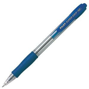 Pilot Super Grip Retractable Ballpoint Pen Medium Blue Box of 12