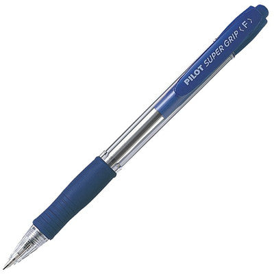 Pilot Super Grip Retractable Ballpoint Pen Fine Blue Box of 12
