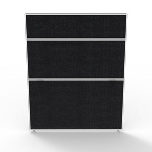 Rapidline Shush30 Plus Screen 1200 x 30 x 1500mm Black Fabric / White