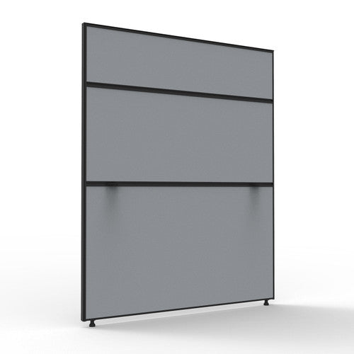 Rapidline Shush30 Plus Screen 1200 x 30 x 1500mm Grey Fabric / Black