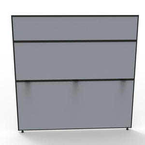 Rapidline Shush30 Plus Screen 1500 x 30 x 1500mm Grey Fabric / Black