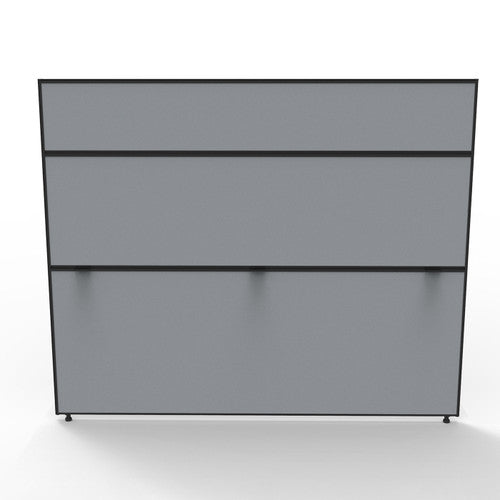 Rapidline Shush30 Plus Screen 1800 x 30 x 1500mm Grey Fabric / Black