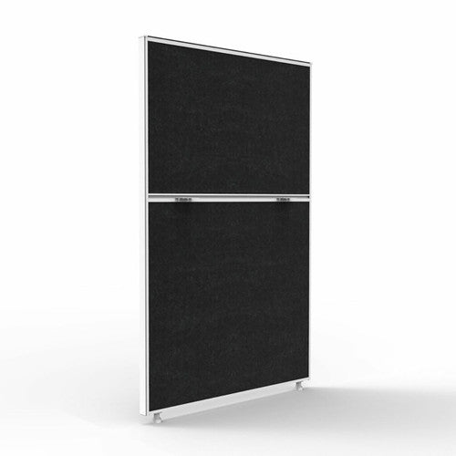 Rapidline Shush30 Plus Screen 750 x 30 x 1200mm Black Fabric / White