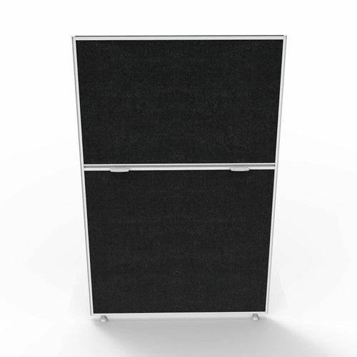 Rapidline Shush30 Plus Screen 750 x 30 x 1200mm Black Fabric / White