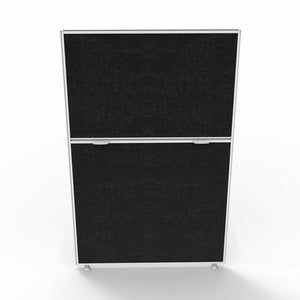 Rapidline Shush30 Plus Screen 750 x 30 x 1200mm Black Fabric / White