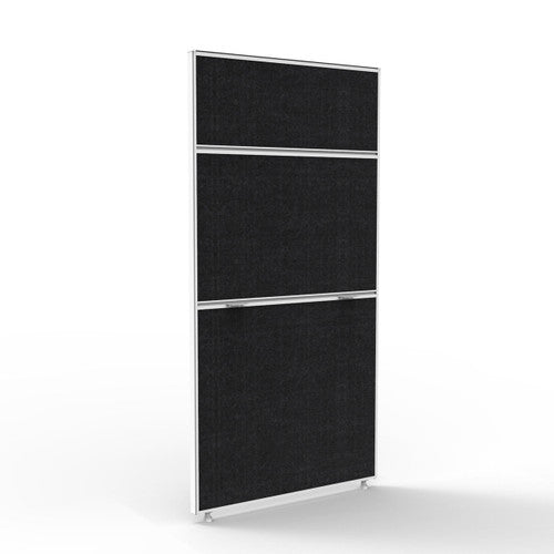 Rapidline Shush30 Plus Screen 750 x 30 x 1500mm Black Fabric / White