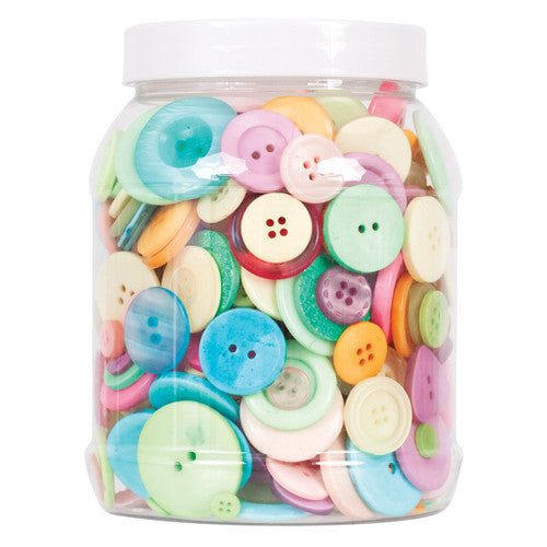 Creative School Supply Basics Buttons Pastel Colours Tub of 600g