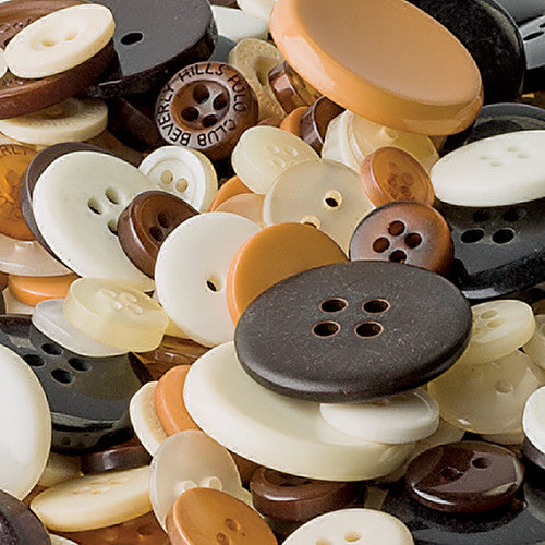 Creative School Supply Basics Buttons Natural Colours Tub of 600g