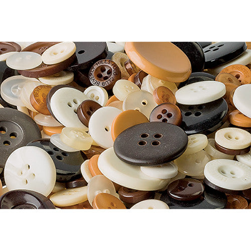 Creative School Supply Basics Buttons Natural Colours Tub of 600g