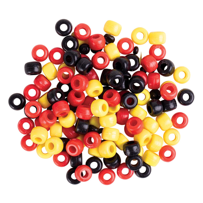 Zart Pony Beads Red Yellow and Black 250g-1