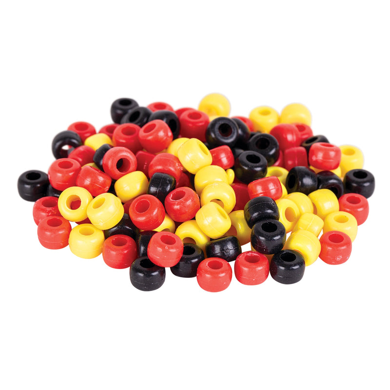 Zart Pony Beads Red Yellow and Black 250g-3