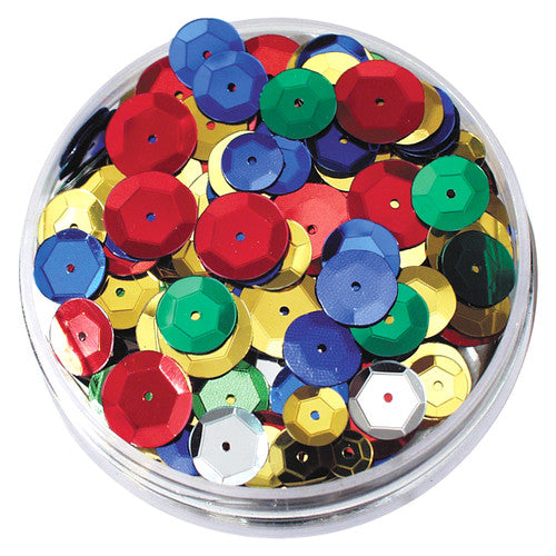 Creative School Supply Jar Sequins Embossed Round 50g