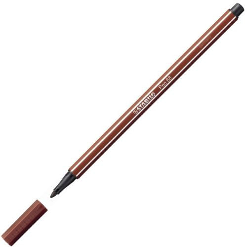Stabilo Pen 68 Premium Colouring Fibre Tip Pen 1.0mm Sienna Box of 10