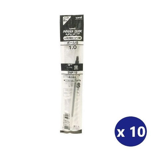 Uni Power Tank Refill 1.0mm Ballpoint Black Box of 10