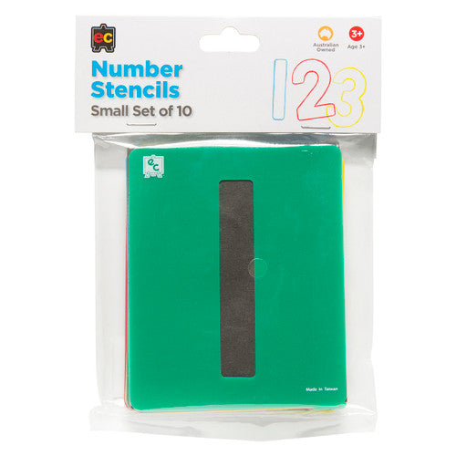 Educational Colours Numbers Small Stencil Set of 10