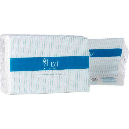 Livi 1402 Essentials Multifold Towel 1 Ply 200 Sheets Carton 20 – view 2