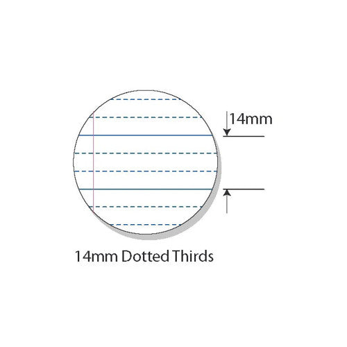 Splash A4 Exercise Book 96 Page 14mm Dotted Thirds with Red Margin 297 x 210mm Pack of 10