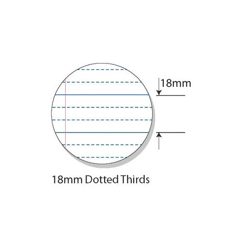 Splash A4 Exercise Book 96 Page 18mm Dotted Thirds with Red Margin 297 x 210mm Pack of 10