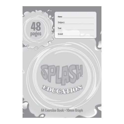 Splash A4 Graph Book 48 Page 10mm 297 x 210mm Pack of 20