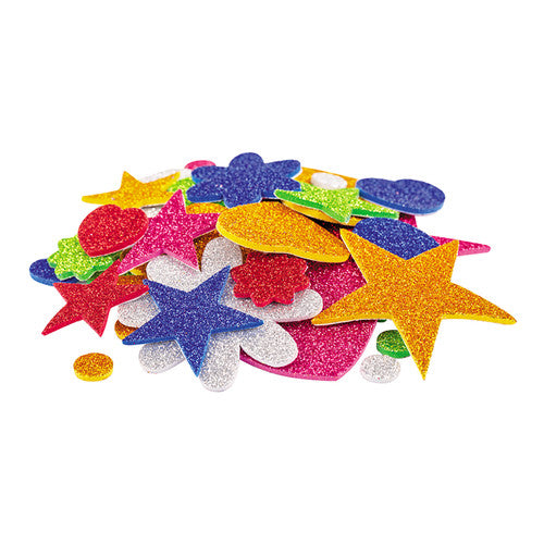 Creative School Supply EVA Glitter Shapes Assorted Pack of 100